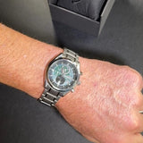 Citizen BY1010-57X Stainless Steel Eco-Drive Men’s Watch – Green Dial Chronograph (Model BY1010-57X)