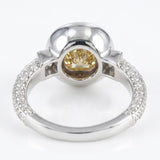 Natural Yellow Diamond Platinum Ring GIA Certified