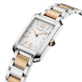Baume & Mercier Hampton 10751 Quartz Watch, Steel & steel pink gold capped - 35 x 22 mm M0A10751