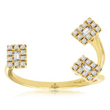 Royal Jewelry  C8083D 14K Yellow Gold Diamond Open Space Fashion Ring – 0.25 CTW