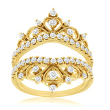 Royal Jewelry C9044D  14K Yellow Gold Ladies Diamond Insert Wrap Ring – 1.00 CTW