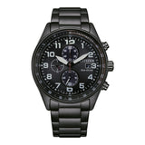 Citizen CA0775-52F Sport Casual Chronograph – Men’s Eco-Drive Black Ion-Plated Stainless Steel Black Dial 100M WR Watch