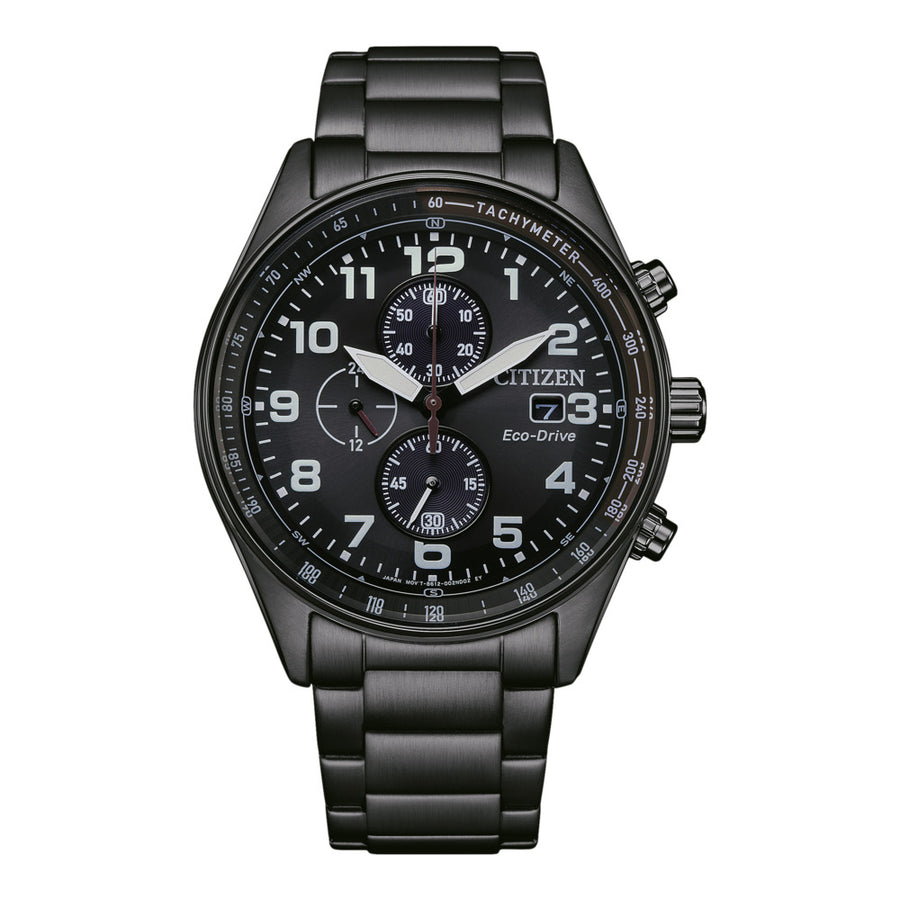 Citizen  Sport Solar Powered Quartz Eco-Drive Black Men's Watch