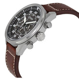 Citizen CA4210-24E Avion Eco-Drive Chronograph – Men’s Stainless Steel Black Dial Brown Leather Strap Vintage Pilot Watch