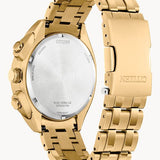 Citizen CA4542-59X Carson Chronograph – Men’s Eco-Drive Gold-Tone Stainless Steel Green Dial Sapphire Crystal 100M WR Watch