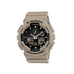 Beige Casio G-Shock watch on a white background