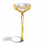 2 1/8CTW Yellow Gold Hidden Halo Radiant Lab Grown Diamond Engagement Ring