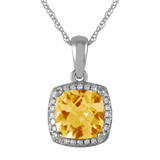 November Birthstone Diamond Necklace