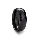 Thorsten Rings DRACO 288 Diamond Faceted Black Ceramic Ring - 2mm - 8mm