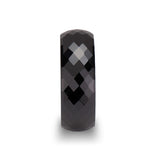 Thorsten Rings DRACO 288 Diamond Faceted Black Ceramic Ring - 2mm - 8mm