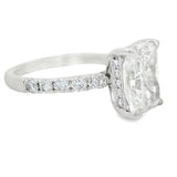 3 1/2CTW White Gold Lab Diamond Hidden Halo Engagement Ring