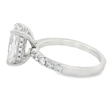 3 1/2CTW White Gold Lab Diamond Hidden Halo Engagement Ring