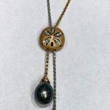 Denny Wong Lariat Tahitian Pearl Diamond Necklace