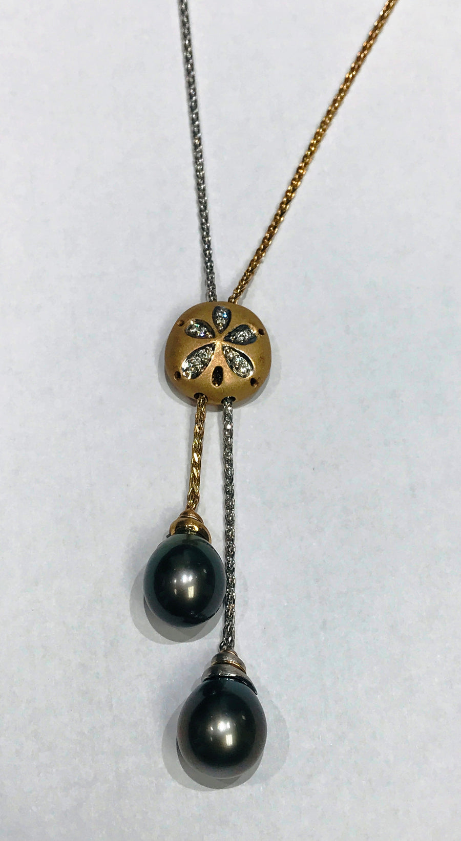 Denny Wong Lariat Tahitian Pearl Diamond Necklace