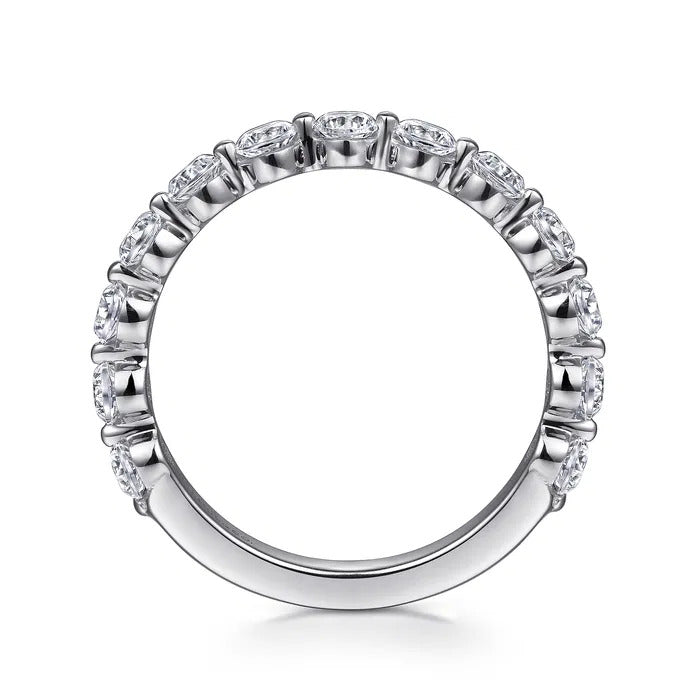 Gabriel & Co. “Devinne” 14K White Gold Single Prong Diamond Anniversary Band – AN15749W44JJ