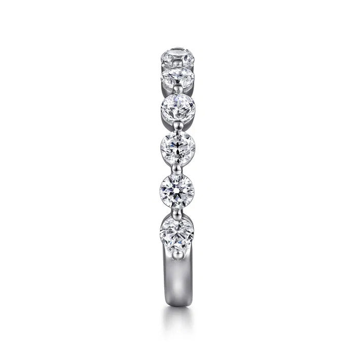 Gabriel & Co. “Devinne” 14K White Gold Single Prong Diamond Anniversary Band – AN15749W44JJ