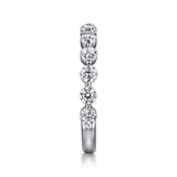 Gabriel & Co. “Devinne” 14K White Gold Single Prong Diamond Anniversary Band – AN15749W44JJ