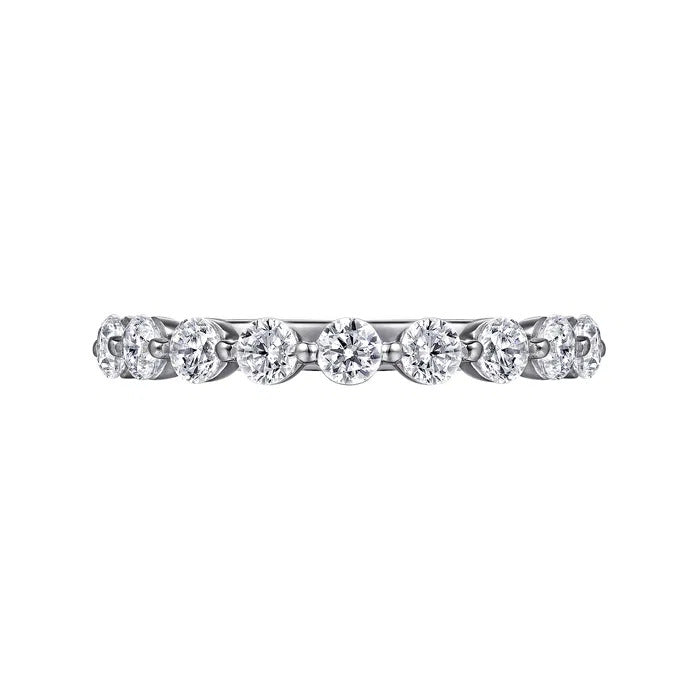 Gabriel & Co. “Devinne” 14K White Gold Single Prong Diamond Anniversary Band – AN15749W44JJ