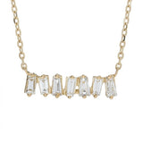 Sabrina Designs 14K Yellow Gold Baguette Diamond Bar Necklace