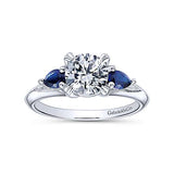 Gabriel & Co. Amerie ER10905W4JSA – 14K White Gold Sapphire and Diamond Engagement Ring