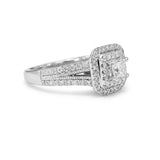 Double Halo Princess Cut 1CTW Diamond Engagement Ring