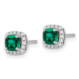 May Birthstone Diamond Earrings