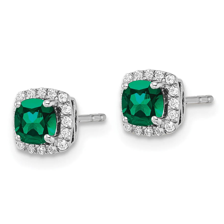 May Birthstone Diamond Earrings