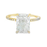 2CT Emerald Lab Grown Diamond Engagement Ring