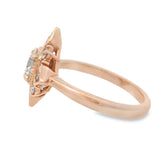 Vintage Inspired Certified Diamond Rose Gold Engagement Ring