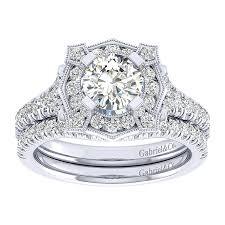 Gabriel & Co. ER026B4ADW44JJ – 14K White Gold Round Diamond Engagement Ring (Setting Only)