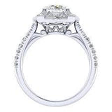 Gabriel & Co. ER026B4ADW44JJ – 14K White Gold Round Diamond Engagement Ring (Setting Only)