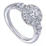 Gabriel & Co. 8421ER 14K White Gold Twisted Shank Diamond Engagement Ring