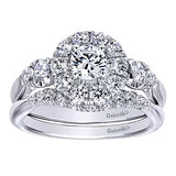 Gabriel & Co. 8421ER 14K White Gold Twisted Shank Diamond Engagement Ring