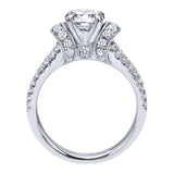 Gabriel & Co. ER10488W44JJ – 14K White Gold Contemporary Halo Diamond Engagement Ring