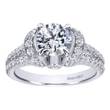 Gabriel & Co. ER10488W44JJ – 14K White Gold Contemporary Halo Diamond Engagement Ring