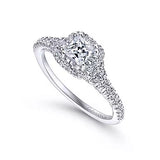 Gabriel & Co. ER10512S0W44JJ – 14K White Gold Round Diamond Engagement Ring Setting (0.16 ct)