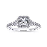 Gabriel & Co. ER10512S0W44JJ – 14K White Gold Round Diamond Engagement Ring Setting (0.16 ct)