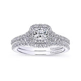 Gabriel & Co. ER10512S0W44JJ – 14K White Gold Round Diamond Engagement Ring Setting (0.16 ct)