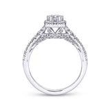 Gabriel & Co. ER10512S0W44JJ – 14K White Gold Round Diamond Engagement Ring Setting (0.16 ct)