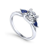 Gabriel & Co. Amerie ER10905W4JSA – 14K White Gold Sapphire and Diamond Engagement Ring
