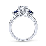 Gabriel & Co. Amerie ER10905W4JSA – 14K White Gold Sapphire and Diamond Engagement Ring