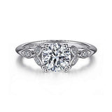 Gabriel & Co. Celia ER11721R4W44JJ – 14K White Gold Round Diamond Engagement Ring