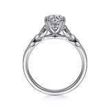 Gabriel & Co. Celia ER11721R4W44JJ – 14K White Gold Round Diamond Engagement Ring