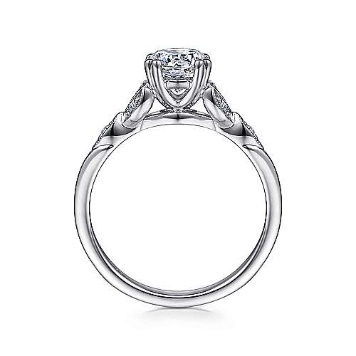 Gabriel & Co. Celia ER11721R4W44JJ – 14K White Gold Round Diamond Engagement Ring