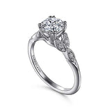 Gabriel & Co. Celia ER11721R4W44JJ – 14K White Gold Round Diamond Engagement Ring