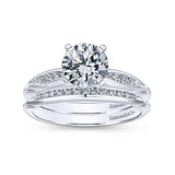Gabriel & Co. Quinn ER11749R3W44JJ – 14K White Gold Round Diamond Engagement Ring