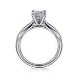 Gabriel & Co. Quinn ER11749R3W44JJ – 14K White Gold Round Diamond Engagement Ring