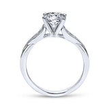 Gabriel & Co. Riley ER11750R4W44JJ – 14K White Gold Round Diamond Engagement Ring