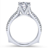 Gabriel & Co. Marley ER11829R6W44JJ – 14K White Gold Round Diamond Engagement Ring