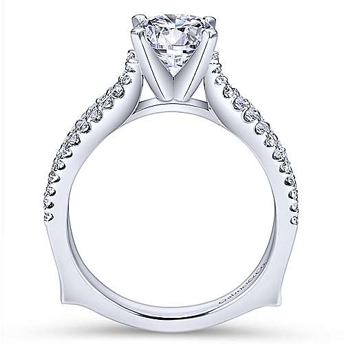 Gabriel & Co. Marley ER11829R6W44JJ – 14K White Gold Round Diamond Engagement Ring